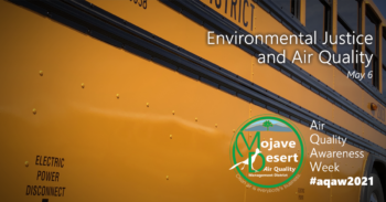 This image shows an all-electric, battery powered school bus. The bus helps illustrate a facet of the topic of environmental justice, namely where air pollution affects certain groups unequally, as is the case with school children who need school-provided transportation.